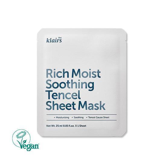 [Klairs] Rich Moist Soothing Tencel Sheet Mask 25ml x 10ea - Seoul Glow Box