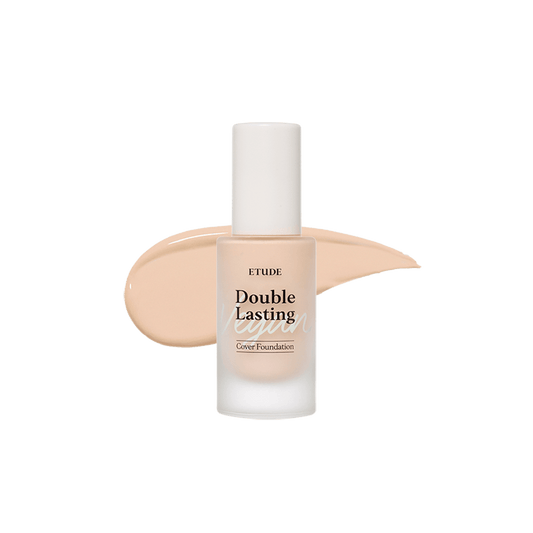 [Etudehouse] Double Lasting Vegan Cover Foundation 30g -No.21N1 Neutral Beige - Seoul Glow Box