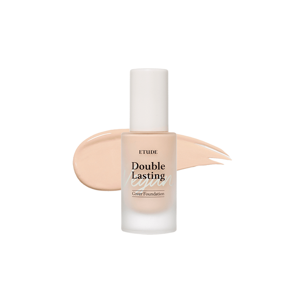 [Etudehouse] Double Lasting Vegan Cover Foundation 30g -No.19N1 Vanilla - Seoul Glow Box