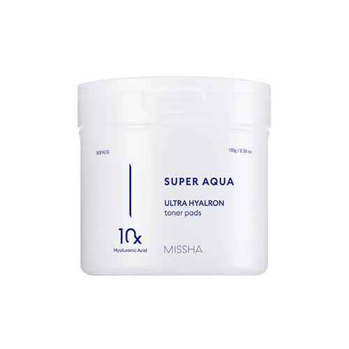 [MISSHA] Super Aqua Ultra Hyalron Toner Pads 180g/ 90pcs - Seoul Glow Box